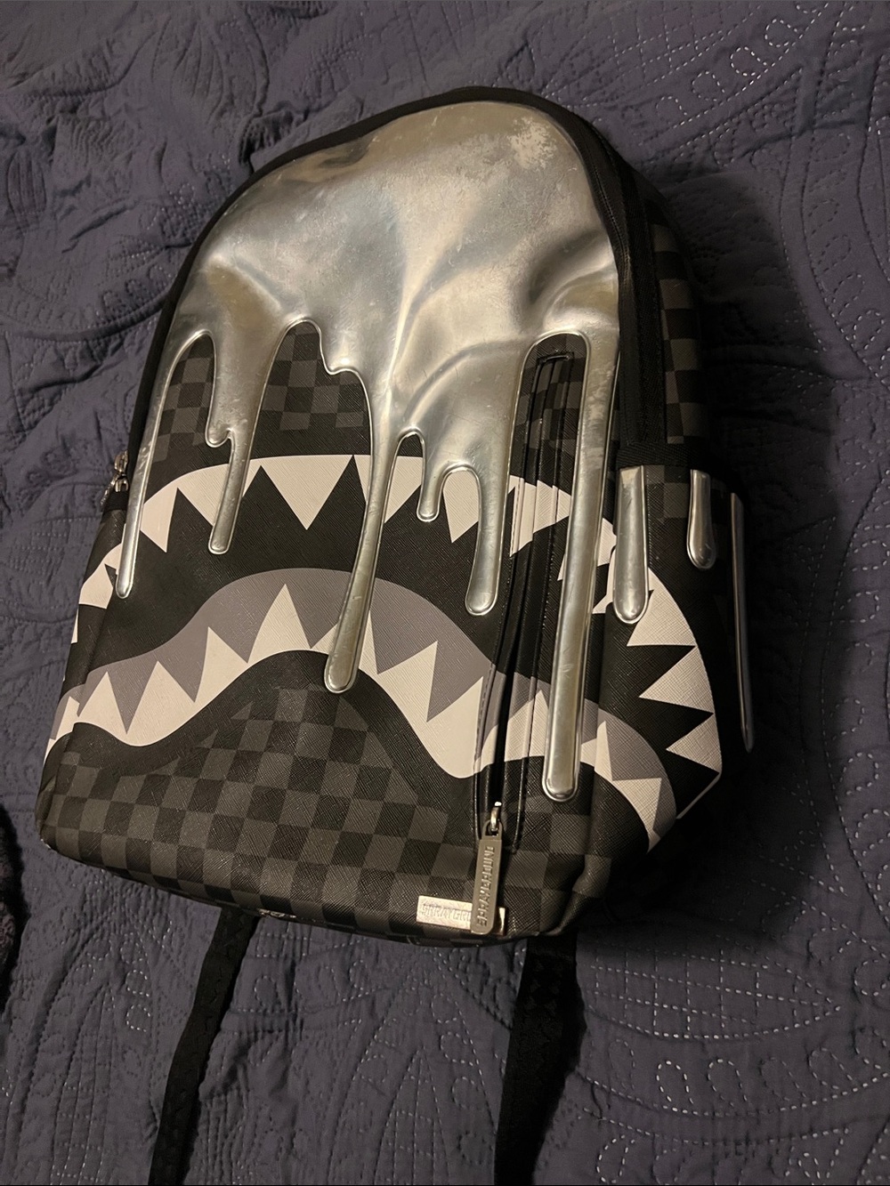 🔥Sprayground platinum drips Designer backpack Rare - Picture 8 of 11